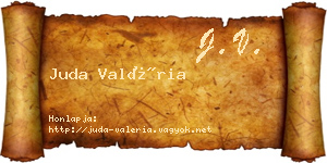 Juda Valéria névjegykártya